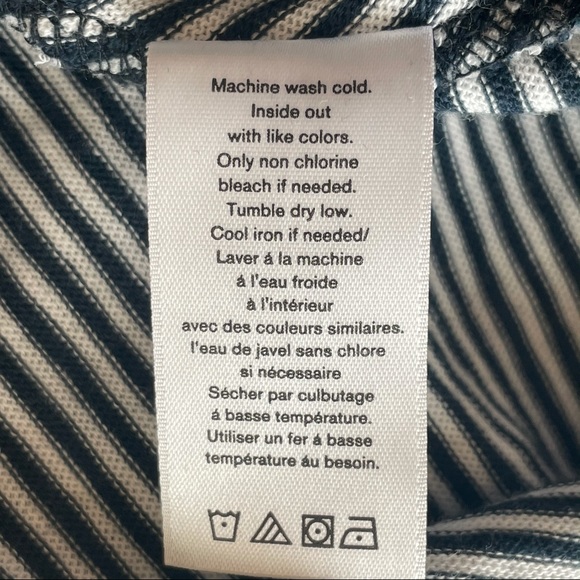 Rag & Bone Navy and White Striped Knit Long Sleeve Dress - Picture 12 of 14